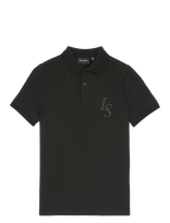 Lyle & Scott - L&S Monogram Polo Shirt - Trumparankoviai polo marškinėliai - Juoda