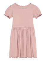 Huttelihut - Dress Ss Rib - Suknelė trumpomis rankovėmis - Rožinė