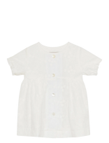 Huttelihut - Dress Ss Embroidery - Suknelė trumpomis rankovėmis - Balta