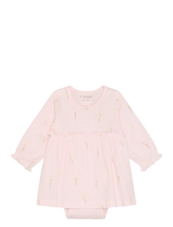 Fixoni - Body Dress Ls Rib - Suknelė kūdikiui ilgomis rankovėmis - Rožinė