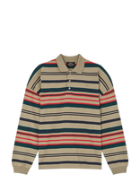 Mads Nørgaard - Light Terry Polo St Sweat - Marškinėliai ilgomis rankovėmis - Smėlio