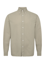 Filippa K - Relaxed Cotton Linen Shirt - Lininiai marškiniai - Chaki spalva