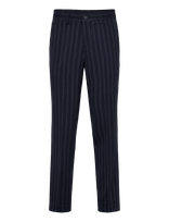 Lindbergh - Superflex Pinstripe Pants - Klasikinės kelnės - Tamsiai mėlyna