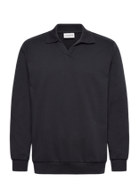 Lindbergh - Sweat V-Neck Polo L/S - Marškinėliai ilgomis rankovėmis - Juoda