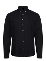 Lindbergh - Linen/Cotton Shirt L/S - Lininiai marškiniai - Juoda