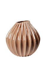 Broste Copenhagen - Wide Vase M - Tulpių vaza - Ruda
