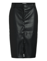 Vila - Vidagmar Hw Midi Coated Skirt - Noos - Iki kelių ir midi sijonai - Juoda