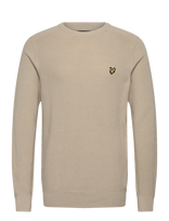 Lyle & Scott - Engineered Rib Crew Neck - Apvalios apykaklės megztinis - Smėlio