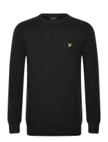 Lyle & Scott - Engineered Rib Crew Neck - Apvalios apykaklės megztinis - Juoda