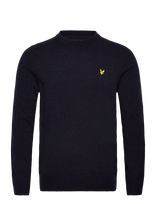 Lyle & Scott - Lambswool Blend Crew Neck Jumper - Apvalios apykaklės megztinis - Tamsiai mėlyna