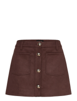 Bardot - Lorenzo Vegan Suede Skirt - Trumpas sijonas - Ruda