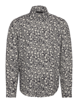Lyle & Scott - Floral Jacquard Shirt - Laisvalaikio marškiniai - Pilka
