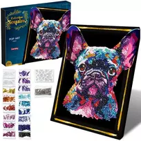 Create a picture from sequins Pop art Dog French Bulldog Diamond embroidery ZA6712