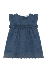 Minymo - Dress Ss Chambray - Laisvalaikio suknelė be rankovių - Mėlyna