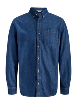 Jack & Jones - Jjebrook Jjoxford Shirt Akm 990 Noos - Džinsiniai marškiniai - Mėlyna