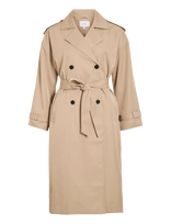 Vila - Viaddison L/S  Long Trenchcoat - Noos - Lietpaltis - Smėlio