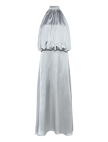 Gina Tricot - Satin Halterneck Maxi Dress - Ilga suknelė - Mėlyna