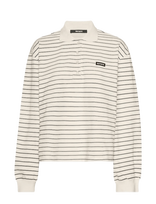 ROTATE Birger Christensen - Pique Longsleeve Polo - Marškinėliai ilgomis rankovėmis - Kreminė spalva