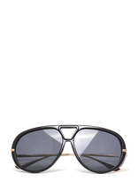Gina Tricot - Bold Aviator Sunglasses - Aviator stiliaus akiniai nuo saulės - Juoda