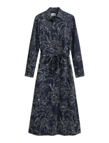 Gant - Floral Print Ls Shirt Dress - Iki kelių ir midi suknelės - Tamsiai mėlyna