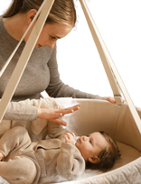 Moonboon - Fitted Sheet Oval Cradle - Kūdikio paklodė - Balta