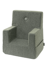 By KlipKlap - By Klipklap Kk Kids Chair - Dusty Green Bouclé W. Light Green - Kėdės ir taburetės - Pilka