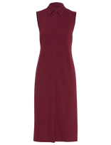 Calvin Klein - Sl Crepe Jersey Midi Polo Dress - Iki kelių ir midi suknelės - Burgundiška splava