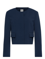 Calvin Klein - Eu Stretch Crepe Lady Jacket - Trumpas švarkas - Tamsiai mėlyna