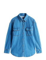 Tommy Jeans - Ls Relaxed Denim Shirt Ext - Džinsiniai marškiniai - Mėlyna