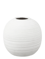 House Nordic - Svala - Vase, Ceramic, White, Ø30X28,5 Cm - Tulpių vaza - Balta