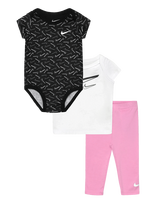 Nike - Nike 3 Pc Bodysuit Pant Set - Bodžių rinkinys - Rožinė