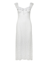 Gina Tricot - Frill Maxi Dress - Ilga suknelė - Balta