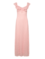 Gina Tricot - Frill Maxi Dress - Ilga suknelė - Rožinė