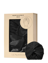 Lenoites - Mulberry Silk Sleeping Cap - Miego kaukės - Juoda