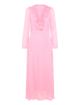 Coster Copenhagen - Long Ruffle Dress - Ilga suknelė - Rožinė