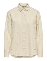 ONLY - Onlvera Ls Heart Dnm Shirt Gua - Džinsiniai marškiniai - Kreminė spalva