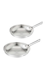 Tefal - Duetto On Fry Pan 2 Pcs. Set (Fp 24+28 Cm), Uncoated - Keptuvė - Sidabro