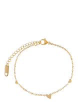 Timi Of Sweden - Sarah - 3 Small Hearts Bracelet Stainless Steel - Apyrankė - Aukso