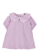 Müsli By Green Cotton - Daisy Collar S/S Dress Baby - Suknelė trumpomis rankovėmis - Violetinė