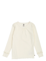Müsli By Green Cotton - Cozy Me Rib Deco L/S T - Ilgarankoviai marškinėliai - Kreminė spalva