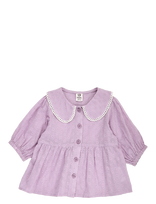 Müsli By Green Cotton - Daisy Collar Puff S/S Shirt - Palaidinės ir tunikos - Violetinė