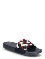 Tommy Hilfiger - Th Braided Pool Slide - Baseino šlepetės - Tamsiai mėlyna
