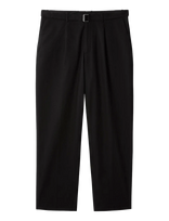 Calvin Klein - Straight Lyocell Belted Pltd Tro - Klasikinės kelnės - Juoda