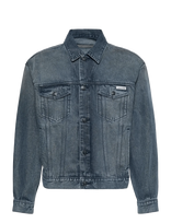 Calvin Klein Jeans - 90S Blue Ash Stone Trucker - Džinsinis švarkas be pamušalo - Mėlyna