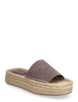 Calvin Klein - Flatf Espa Mule Nub Mg - Espadrilės plokščiu padu - Ruda