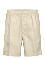 Calvin Klein - Straight Linen 7" Pull On Short - Lininiai šortai - Kreminė spalva