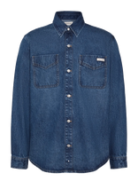 Calvin Klein Jeans - 90S Horizon Overshirt - Džinsiniai marškiniai - Mėlyna