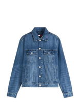 Tommy Jeans - Ryan Rglr Trckr Jckt Ext Bj8038 - Džinsinis švarkas be pamušalo - Mėlyna