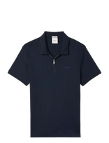 Calvin Klein - Ss Supima Zip Polo - Marškinėliai trumpomis rankovėmis - Tamsiai mėlyna