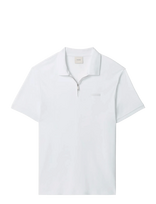 Calvin Klein - Ss Supima Zip Polo - Marškinėliai trumpomis rankovėmis - Balta